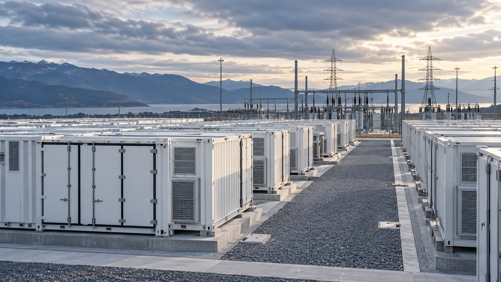 Illustrative large-scale containerized battery energy storage facility